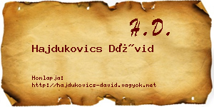 Hajdukovics Dávid névjegykártya